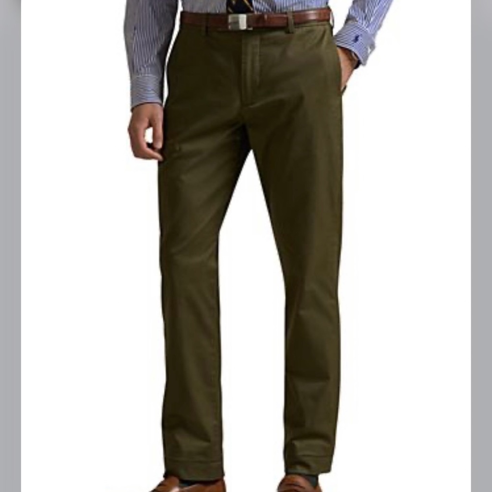 MICHAEL KORS Mens Olive Green Slim Fit Chino Pants SZ 33”W x 33”L EUC😍